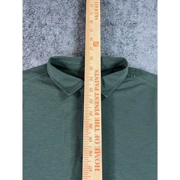 Lululemon Evolution Polo Shirt Mens Small Dark Green Casual Athleisure Golf EUC - Picture 4 of 5